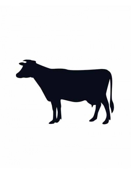 Меловой ценник формата А6 "Корова"